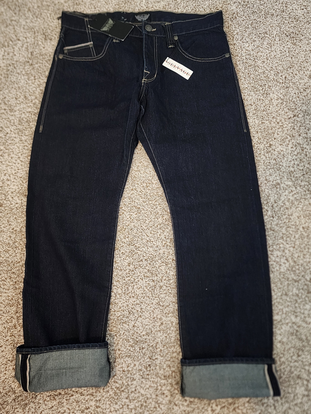 🔥SELVEGE NWT 🎸Rock & Republic Limited Edition Jeans Dark Wash 34X30 grunge